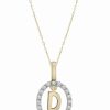 Hot * Wrapped Diamond Initial D 18 Pendant Necklace (1/10 Ct. T.W.) In 14K Gold, Created For Macy'S Yellow Gold