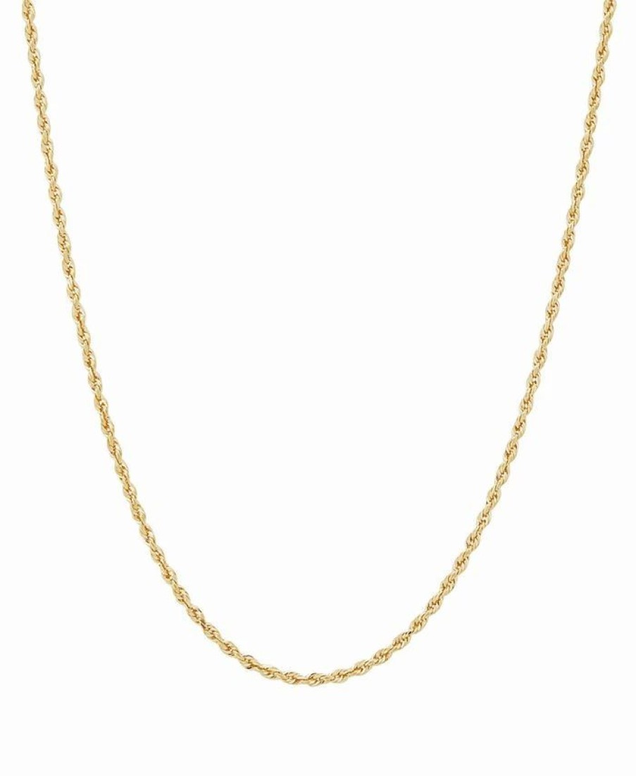 Hot * Macy'S Glitter Rope 24 Chain Necklace In 14K Gold Yellow Gold