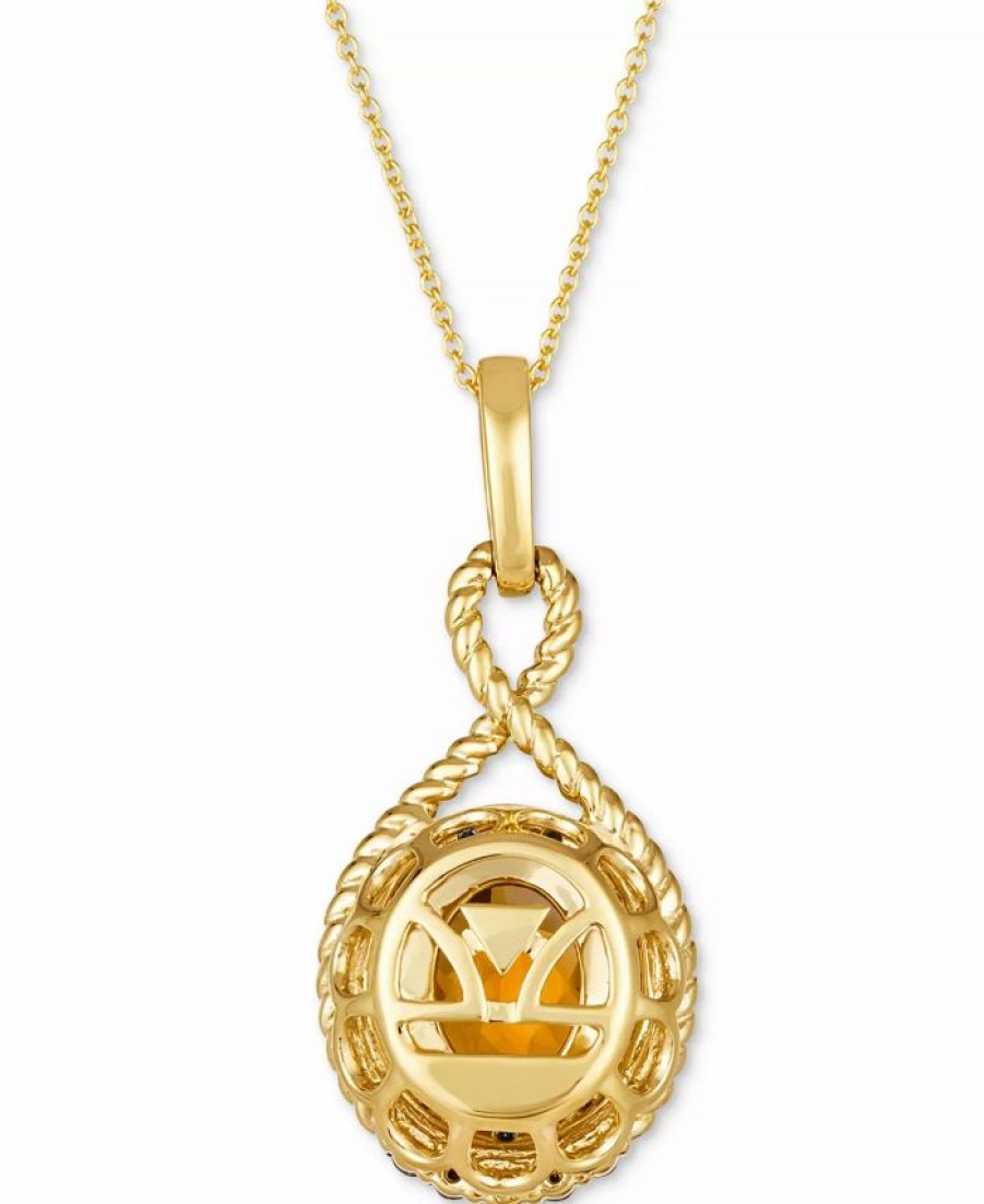 Best * Le Vian Cinnamon Citrine (2-3/8 Ct. T.W.) & Diamond (5/8 Ct. T.W.) Pendant Necklace In 14K Gold, 18 + 2 Extender No Color