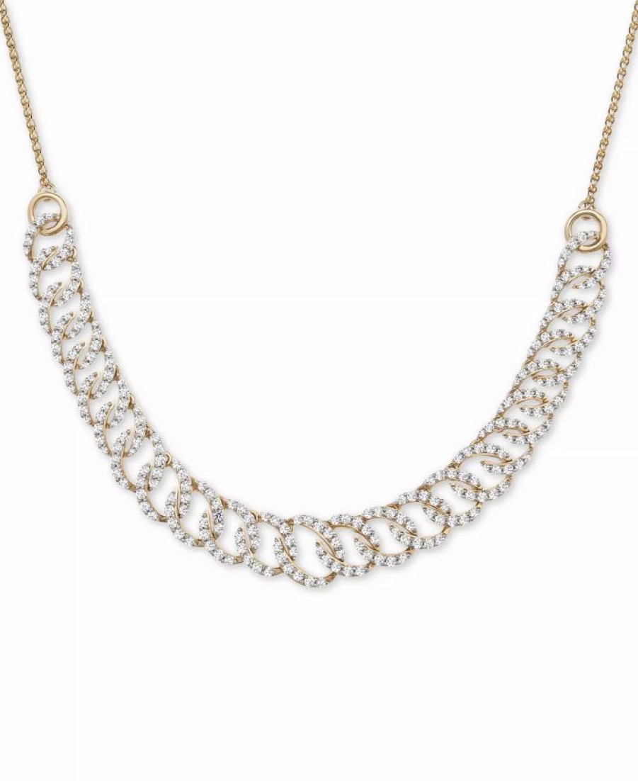 New * Wrapped In Love Diamond Oval-Link 20-24 Statement Necklace (2 Ct. T.W.) In 14K Gold, Created For Macy'S Yellow Gold