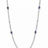 Best * Effy Collection Sapphire (7/8 Ct. T.W.) & Diamond (4 Ct. T.W.) 18 Collar Necklace In 14K Two-Tone Gold Sapphire