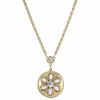 Best * 2028 Gold-Tone Crystal Accent Round Locket Necklace White