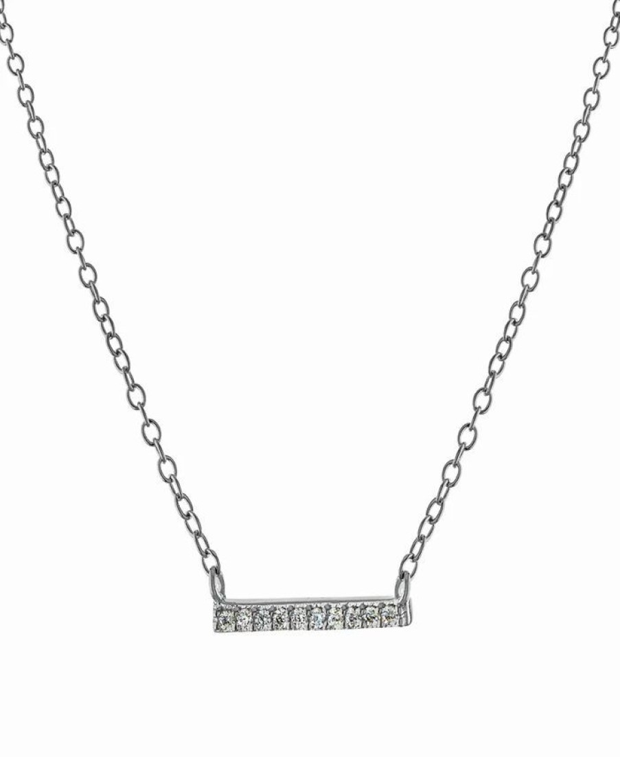 Wholesale * Giani Bernini Cubic Zirconia Bar Pendant Necklace, 16 + 2 Extender, Created For Macy'S