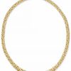 Clearance * Italian Gold Polished Weave-Style Collar Necklace In 14K Gold Yellow Gold