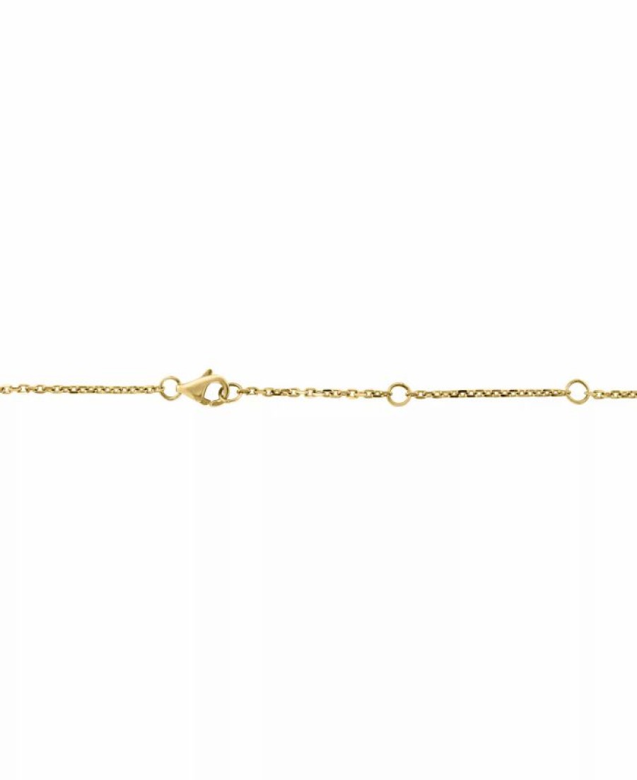 Best * Effy Collection Cultured Freshwater Pearl (9Mm) & Diamond (1/4 Ct. T.W.) Chain Link 16 Statement Necklace In 14K Gold 14K Yellow Gold