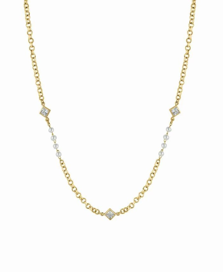 Wholesale * And Now This Cubic Zirconia Gold-Plated Necklace Gold