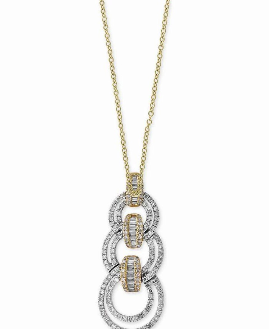 Best * Effy Collection Duo By Effy Diamond Link Pendant Necklace (7/8 Ct. T.W.) In 14K Gold And White Gold Two-Tone