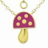 Hot * Giani Bernini Enamel Mushroom Pendant Necklace In 18K Gold-Plated Sterling Silver, 16 + 2 Extender, Created For Macy'S Gold Over Silver