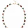 Best * Charter Club Gold-Tone Pave & Color Stone Oval Halo All-Around Statement Necklace, 17 + 2 Extender, Created For Macy'S Multi