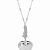 Best * 2028 Heart Cat Necklace Silver-Tone