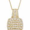 Hot * Wrapped In Love Diamond Cushion Cluster 18 Pendant Necklace (1 Ct. T.W.) In 14K Gold, Created For Macy'S 14K Yellow Gold