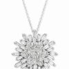 Online * Wrapped In Love Diamond Starburst 20 Pendant Necklace (1-1/2 Ct. T.W.) In 14K White Gold, Created For Macy'S White Gold