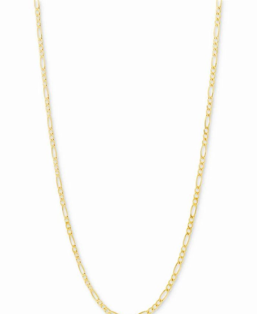 Best * Italian Gold Figaro Link Chain 22 Necklace (2-3/8Mm) In 10K Gold Yellow Gold