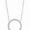 Wholesale * Effy Collection Diamond Circle 18 Pendant Necklace (1/2 Ct. T.W.) In 14K White Gold White Gold