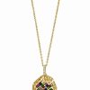 Online * Effy Collection Multi-Gemstone (1/5 Ct. T.W.) & Diamond Accent Aquarius Zodiac 18 Pendant Necklace In Gold-Plated Silver Multicolor