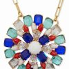 Wholesale * Kate Spade New York Gold-Tone Multicolor Crystal Pendant Necklace, 18 + 3 Extender Multi