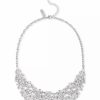 New * Inc International Concepts Silver-Tone Crystal & Imitation Pearl Cluster Statement Necklace, 15 + 3 Extender, Created For Macy'S Silver