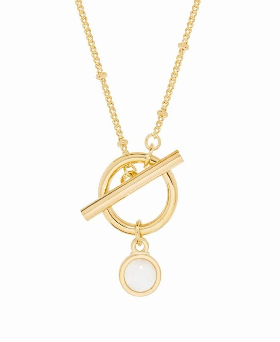 Best * Brook & York Lane Toggle Pendant Chain Necklace Gold-Plated