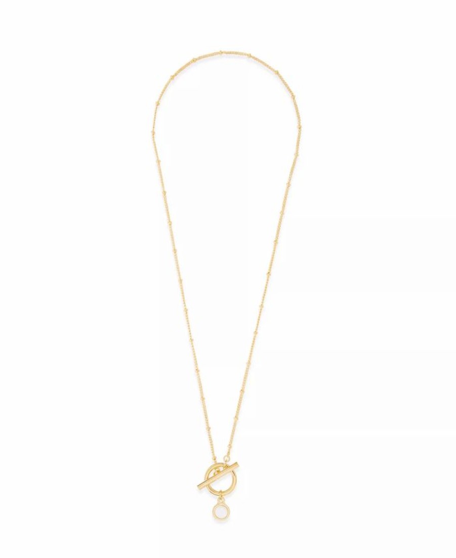 Best * Brook & York Lane Toggle Pendant Chain Necklace Gold-Plated