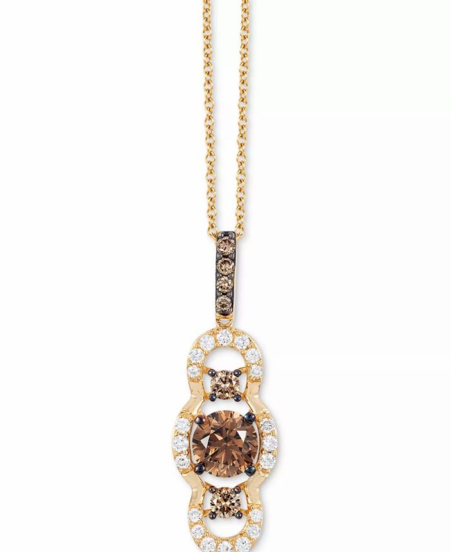 Clearance * Le Vian Chocolatier Diamond Pendant Necklace (1-1/3 Ct. T.W.) In 14K Gold Yellow Gold