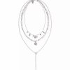 Online * Style & Co Ilver-Tone Crystal & Imitation Pearl Multi-Strand Charm Necklace, 21 + 3 Extender, Created For Macy'S Silver