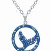 Clearance * Giani Bernini Crystal Dotted Whale Tail Circle Pendant Sterling Silver Necklace Sterling Silver