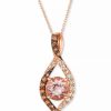 Wholesale * Le Vian Peach Morganite (1-3/8 Ct. T.W.) & Diamond (5/8 Ct. T.W.) 18 Pendant Necklace In 14K Rose Gold Morganite