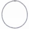 Wholesale * Macy'S Tanzanite Collar Necklace In Sterling Silver (20 Ct. T.W.) Sterling Silver