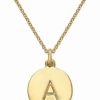 Best * Kate Spade New York 12K Gold-Plated Initials Pendant Necklace, 17 + 3 Extender