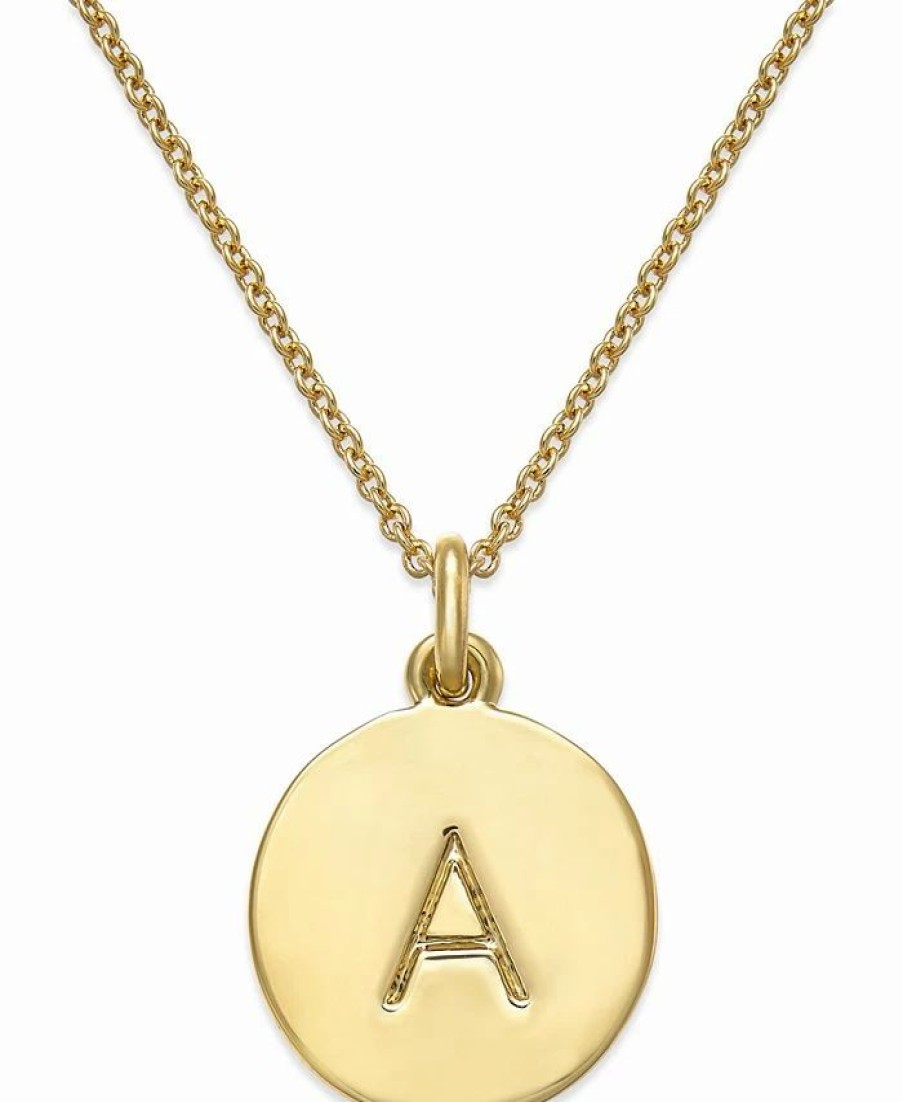 Best * Kate Spade New York 12K Gold-Plated Initials Pendant Necklace, 17 + 3 Extender