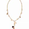 Clearance * Style & Co Gold-Tone Mixed Stone Bead & Heart Long Lariat Necklace, 28 + 3 Extender, Created For Macy'S Brown