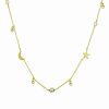 New * And Now This Moon And Star Necklace, Gold Plate 16+2 Extender Gold-Tone