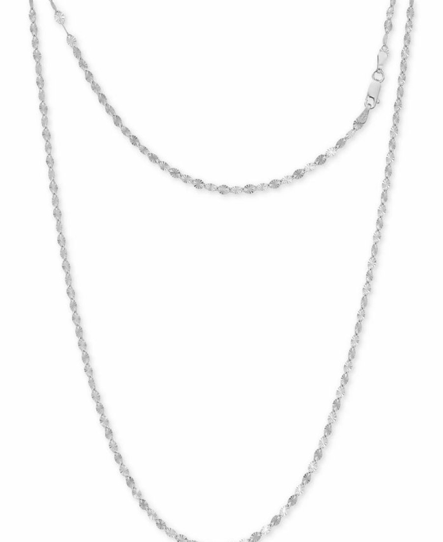 Best * Giani Bernini Disco Link 18 Chain Necklace In Sterling Silver, Created For Macy'S Sterling Silver