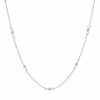 New * 2028 Silver-Tone Gray Imitation Pearl Chain Necklace Gray