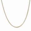 New * Italian Gold Textured Box Link 22 Chain Necklace In 14K Gold Yellow Gold