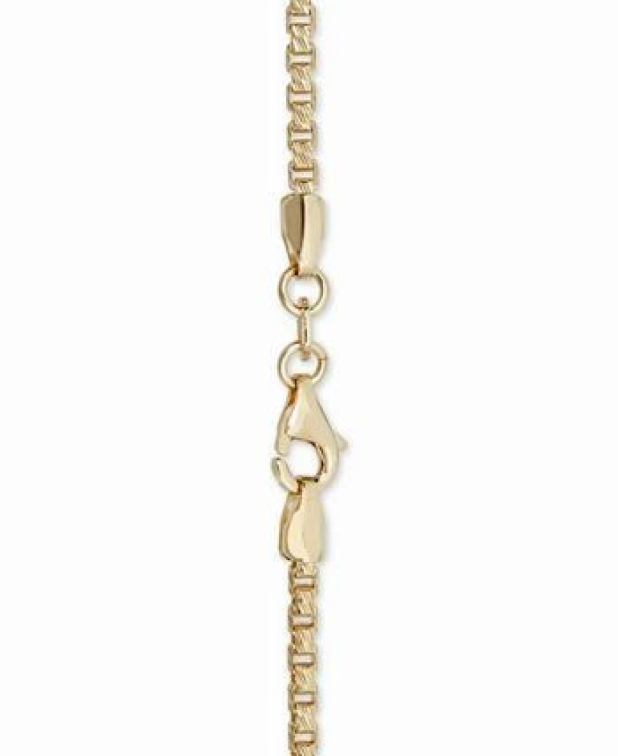 New * Italian Gold Textured Box Link 22 Chain Necklace In 14K Gold Yellow Gold