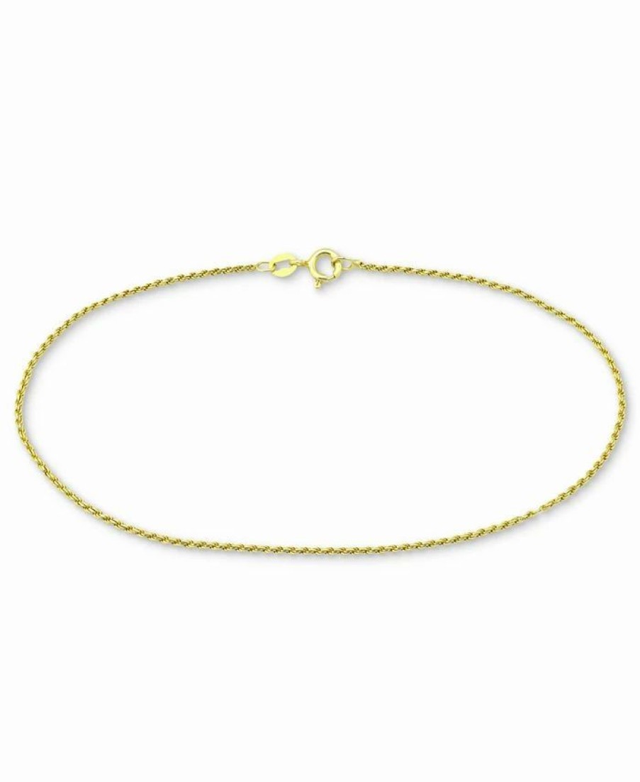 Clearance * Giani Bernini Twist Rope Ankle Bracelet In 18K Gold-Plated Sterling Silver, Also Available In Sterling Silver, Created For Macy'S