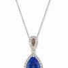 Online * Le Vian Blueberry Tanzanite (2 Ct. T.W.) & Diamond (3/8 Ct. T.W.) 18 Pendant Necklace In 14K White Gold Blueberry Tanzanite