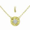 Best * Giani Bernini Cubic Zirconia Starburst Disc Pendant Necklace, 16 + 2 Extender, Created For Macy'S