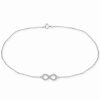 Online * Giani Bernini Cubic Zirconia Infinity Ankle Bracelet In Sterling Silver, Created For Macy'S Silver