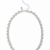 Wholesale * Inc International Concepts Silver-Tone Pave Marquise Bead All-Around Collar Necklace, 16-1/4 + 3 Extender, Created For Macy'S Silver