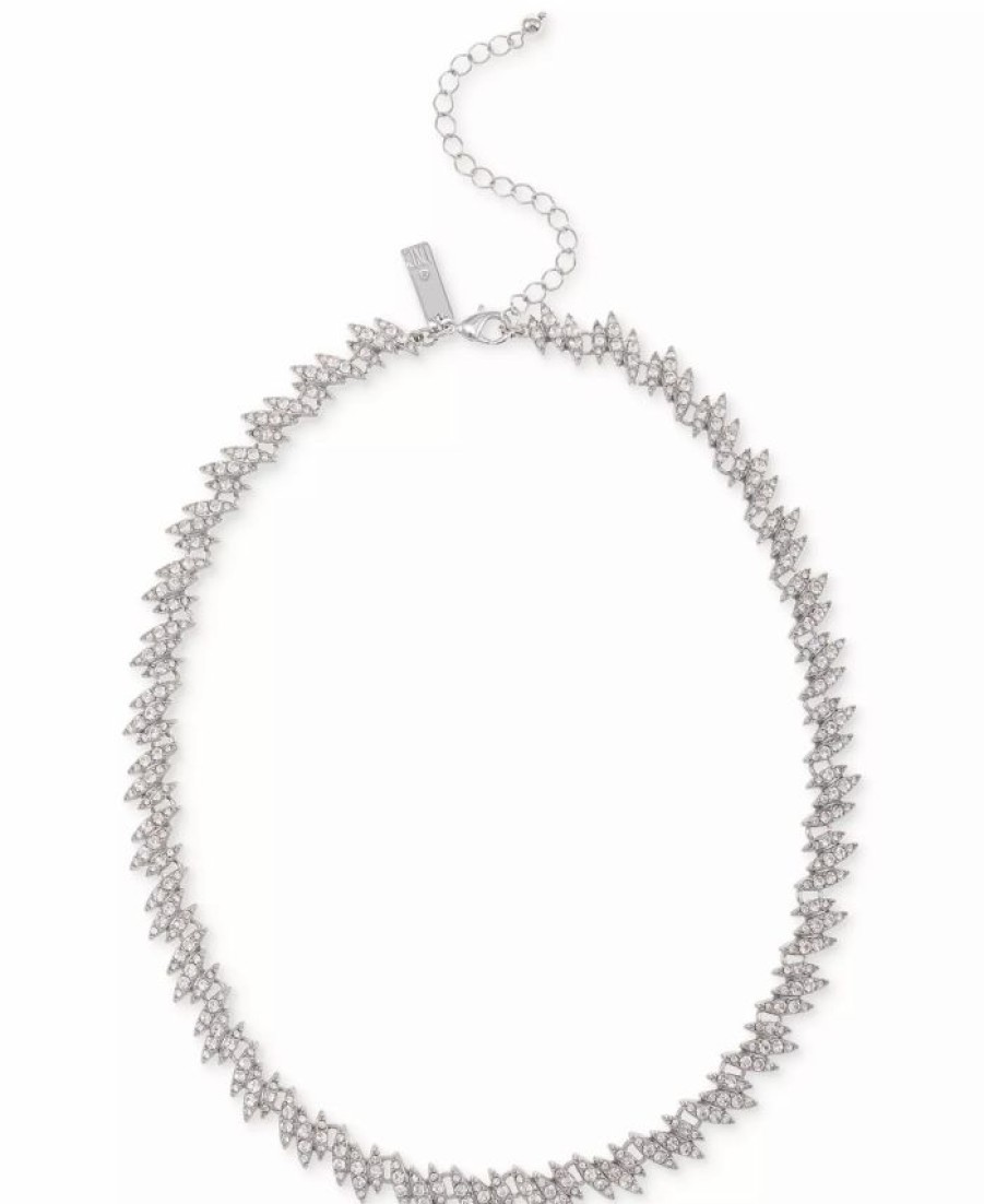 Wholesale * Inc International Concepts Silver-Tone Pave Marquise Bead All-Around Collar Necklace, 16-1/4 + 3 Extender, Created For Macy'S Silver