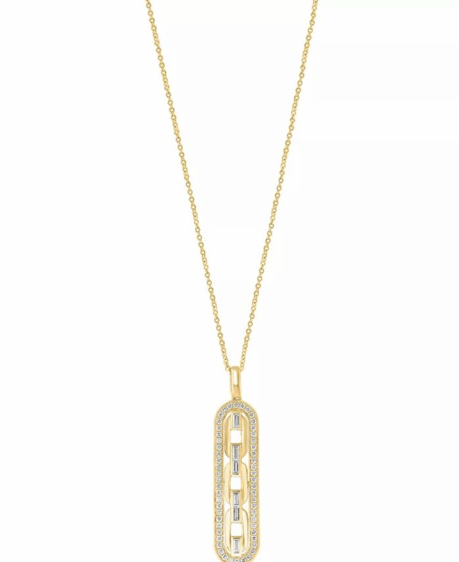 Best * Effy Collection Diamond Chain Link 18 Pendant Necklace (3/4 Ct. T.W.) In 14K Gold Yellow Gold