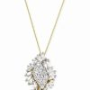 Clearance * Wrapped In Love Diamond Cluster Pendant Necklace (1 Ct. T.W.) In 14K Gold, Created For Macy'S Yellow Gold