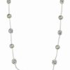 New * Anne Klein Silver-Tone Crystal Imitation Pearl Strand Necklace No Color