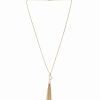 Online * Steve Madden Heart Tassel Pendant Long Necklace Crystal