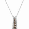 Online * Le Vian Chocolate Diamond (1/3 Ct. T.W.) & Nude Diamond (1/8 Ct. T.W.) Ladder Pendant Necklace In 14K White Gold, 18 +2 White Gold