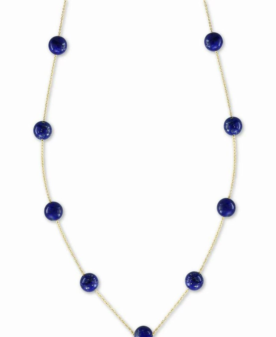 Wholesale * Effy Collection Lapis Lazuli (6Mm) 18 Statement Necklace In 14K Gold (Also In Onyx)