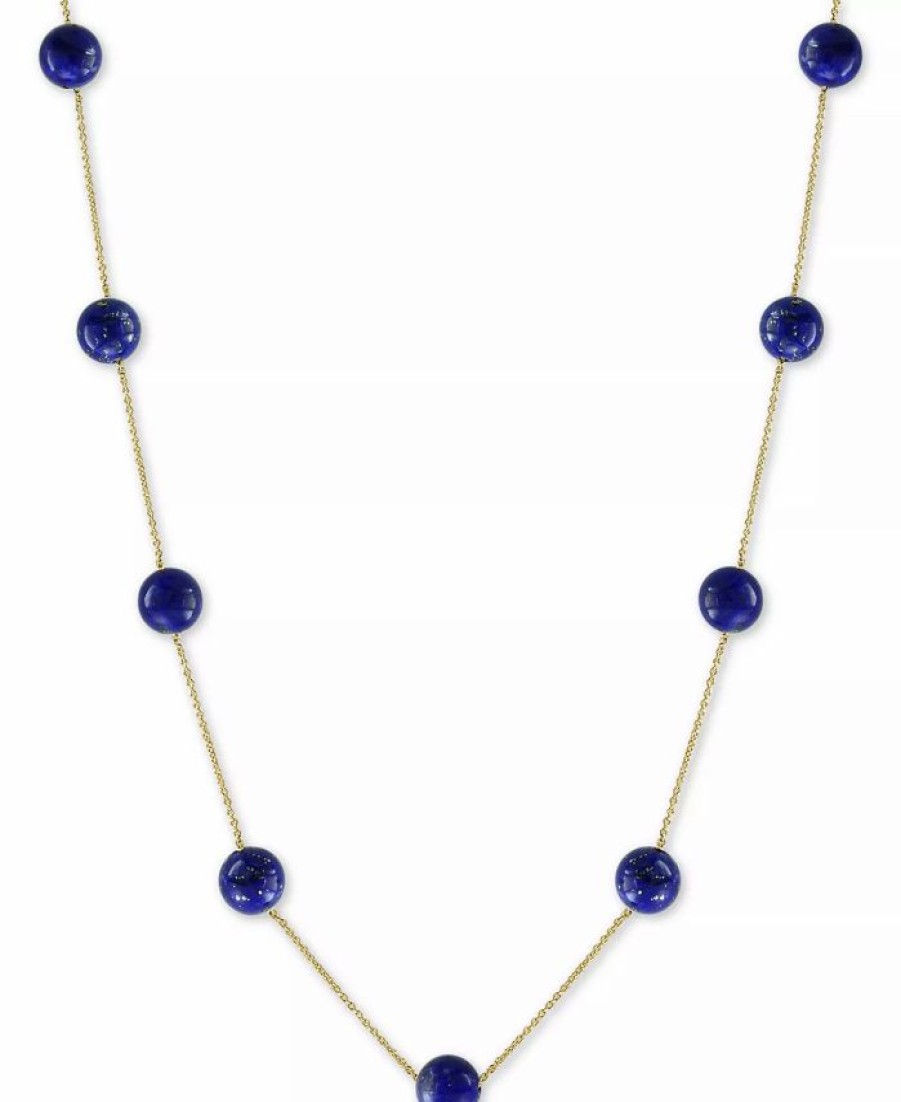 Wholesale * Effy Collection Lapis Lazuli (6Mm) 18 Statement Necklace In 14K Gold (Also In Onyx)