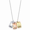 Best * Unwritten Tri-Tone Plated Silver Mother Daughter Friends Forever Heart Pendant Necklace Tri Tone